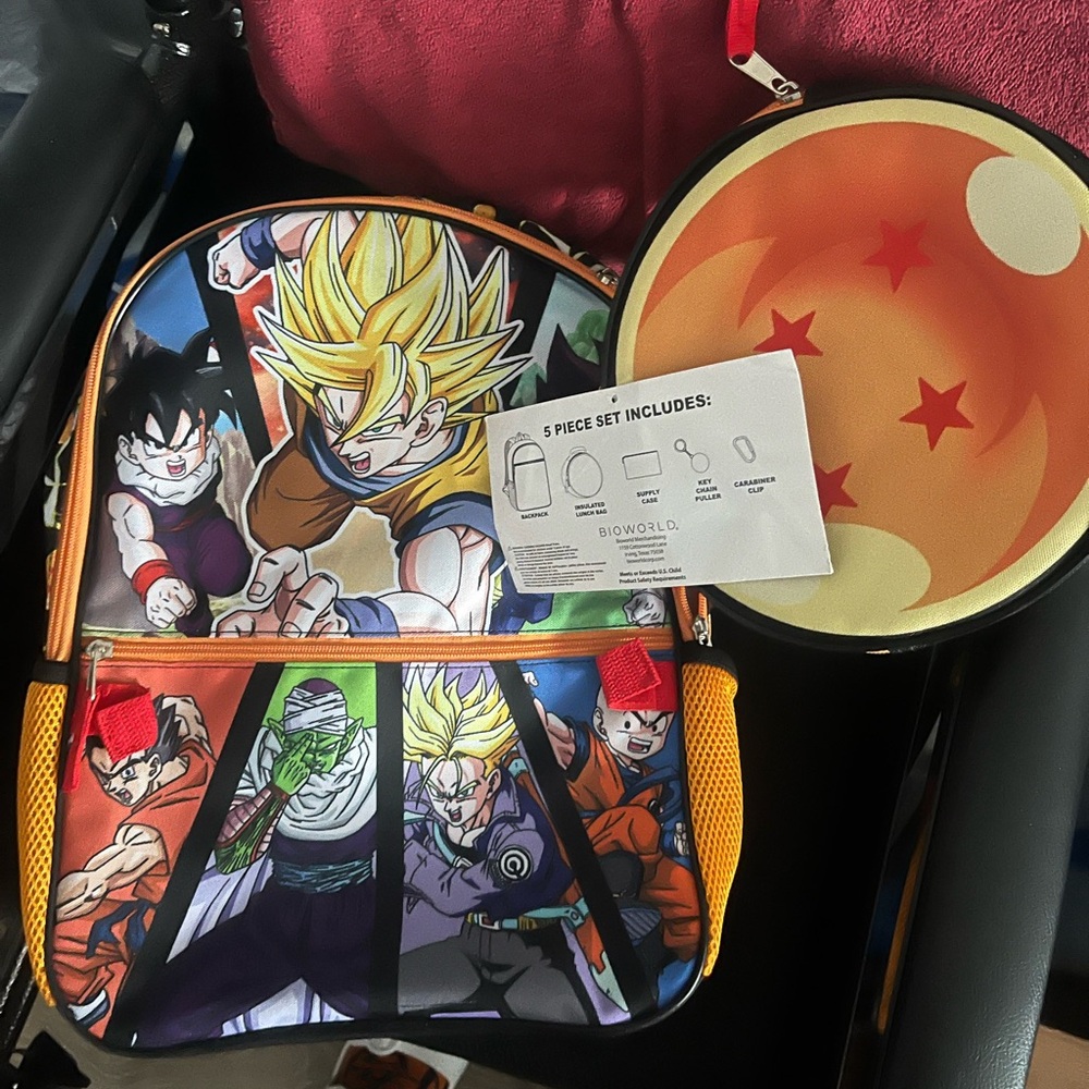 Bioworld Dragon Ball Z Colorful Backpack and Lunchbox Set